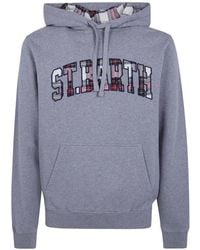 MC2 Saint Barth - Tribeca Tartan-Patch Logo-Embroidered Hoodie - Lyst