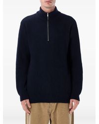 COLORFUL STANDARD - Half-Zip Ribbed Sweater - Lyst