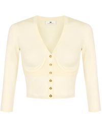 Elisabetta Franchi - Knit Bustier-Style Cardigan - Lyst