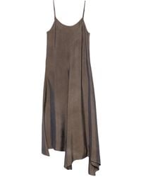 Uma Wang - Robe Mi-Longue Asymétrique Acrry À Fines Bretelles - Lyst