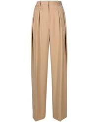 Theory - Pleated Virgin Wool High-waisted Trousers - Lyst