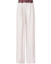 Pinko - Printed Belted Trousers - Lyst