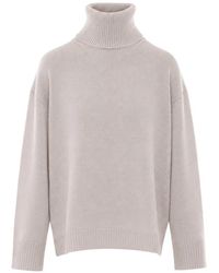 Allude - Roll-Neck Drop-Shoulder Sweater - Lyst