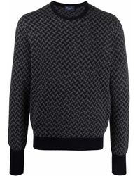 Drumohr - Pattern-Jacquard Knit Jumper - Lyst