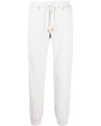 Eleventy - Ribbed Wool-cashmere Track Pants - Lyst