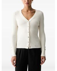 Guess - Ribbed-Knit Buttoned Cardigan - Lyst