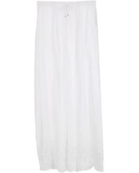 Amir Slama - Broderie-Anglaise Palazzo Pants - Lyst