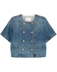 Ulla Johnson - Double-Breasted Short-Sleeves Jacket - Lyst