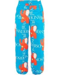 JW Anderson - Weite Hose Mit Logo-Print - Lyst