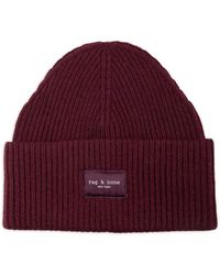 Rag & Bone - Blake Ribbed-Knit Beanie Hat - Lyst