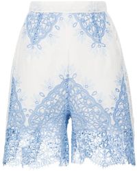 Evarae - Layla Lace-embroidered Shorts - Lyst