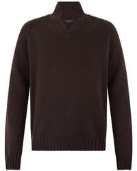 Slowear - Raglan-Sleeve High-Neck Sweater - Lyst