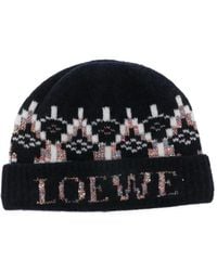Loewe - Wool Blend Beanie - Lyst