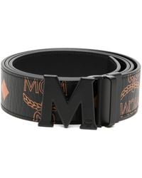 MCM - Claus Maxi Visetos-print Reversible Belt - Lyst