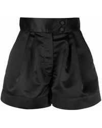 Styland - High-Waisted Satin Shorts - Lyst