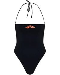 DSquared² - Logo-Print Halterneck Swimsuit - Lyst
