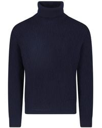 Zanone - Ribbed-Knit Roll-Neck Sweater - Lyst