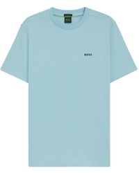 BOSS - Camiseta con cuello redondo y logo - Lyst