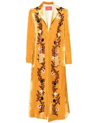 La DoubleJ - Duster Floral-Embroidered Tassel Coat - Lyst