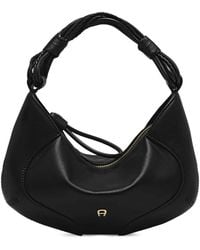 Aigner - Small Giara Braided-Handle Leather Tote Bag - Lyst