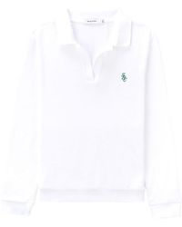 Sporty & Rich - Embroidered-logo Terry Polo Shirt - Lyst