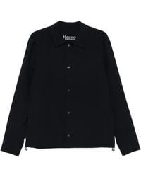 Herno - Double Bi-Stretch Fabric Shacket With Logo Buttons.<Br - Lyst