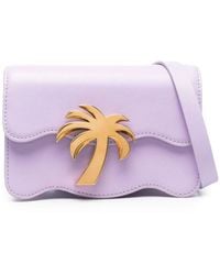 Palm Angels - Schultertasche Mit Logo-Schild - Lyst