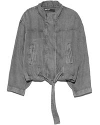 Bimba Y Lola - Washed Light Fluid Denim Jacket - Lyst