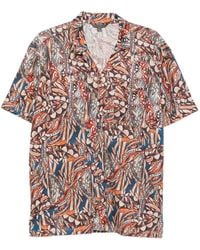 John Varvatos - Floral-Print Camp-Collar Shirt - Lyst