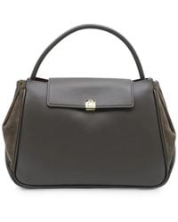 Coccinelle - Suede-Panelled Leather Shoulder Bag - Lyst