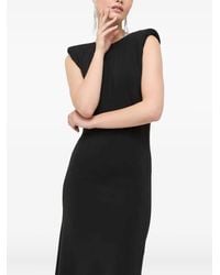 Patrizia Pepe - Shoulder Pads Open Back Maxi Dress - Lyst