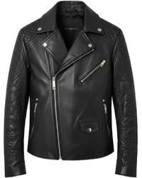 John Richmond - Quilted-Detail Leather Jacket - Lyst