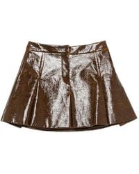 Sportmax - Patent-Finish A-Line Mini Skirt - Lyst