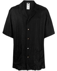 Versace - Camisa con manga corta y efecto brocado - Lyst