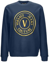 Versace Jeans Couture - Logo Graphic Round Neck Sweatshirt - Lyst