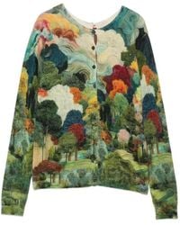 JEi'S - Cardigan À Imprimé Paysage Et Motif Géométrique - Lyst