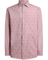 Etro - Overhemd Met Bloemen-Jacquard En Knopen - Lyst