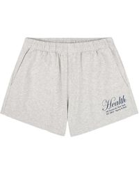 Sporty & Rich - Ny Health Disco Elasticated Track Shorts - Lyst