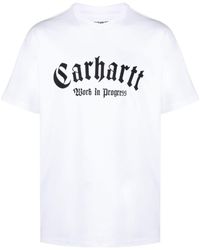 Carhartt - T-shirt s/s onyx bianco in cotone - Lyst