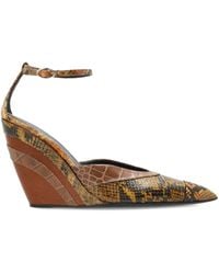 Marni - 110Mm Snakeskin-Panel Wedge Trainers - Lyst