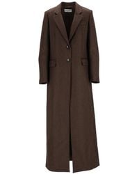 Al Duca d'Aosta - Herringbone-Pattern Single-Breasted Coat - Lyst