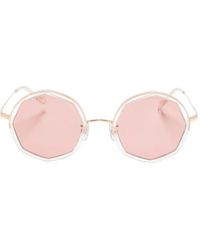 Megane and Me - Edie Geometric-Frame Sunglasses - Lyst