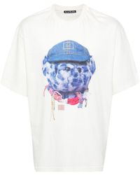 Acne Studios - T-Shirt mit Teddy-Gesicht - Lyst