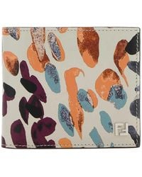 Fendi - Portefeuille Imprimé En Cuir À Design Carré - Lyst