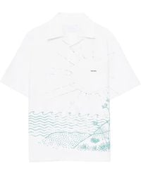 Prada - Printed Cotton Bowling Shirt - Lyst