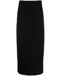 Jil Sander - Gerader Midirock Mit Halbhohem Bund - Lyst