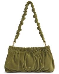 Marni - Pochette En Daim À Volants - Lyst