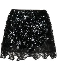 Cynthia Rowley - Lace Sequinned Mini Skirt - Lyst