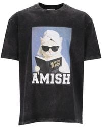 AMISH - Graphic-Print Cotton T-Shirt - Lyst