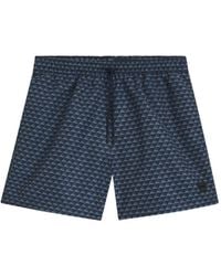 BOSS - Geometric-print Swim Shorts - Lyst